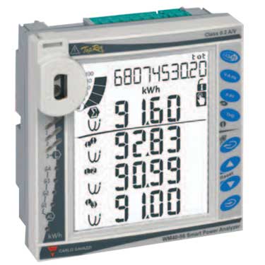 Carlo Gavazzi 3-Phase Power Analyzer 100/208V 5A [WM40AV63H]