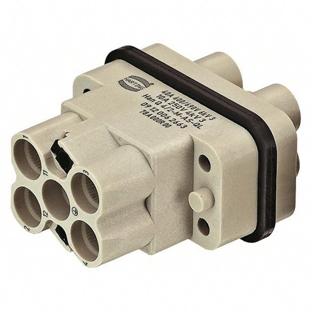 Harting Han Q 4/2 male insert with Quick Lock [9120062663]