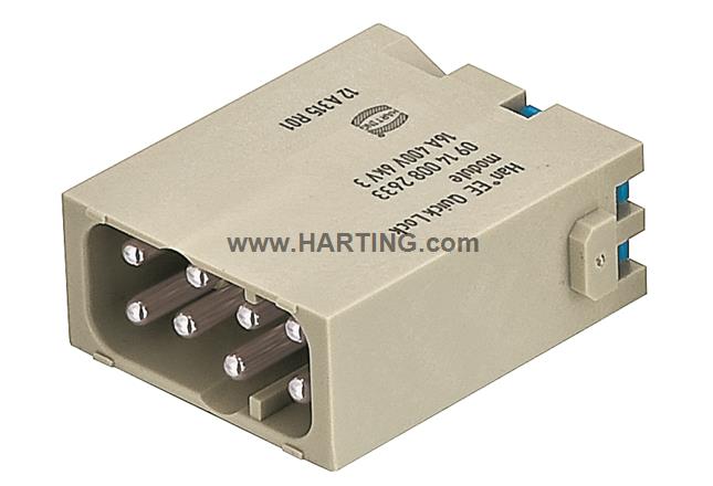 Harting Han EE Quick-Lock module, male [9140082633]