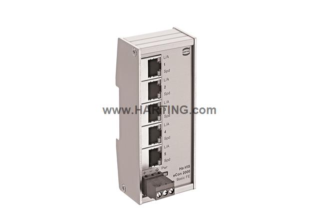 Harting 2050B-A; 5 Port Unmanaged Industrial Ethernet Switch [24020050010]