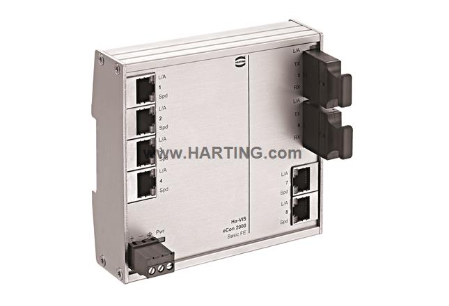 Harting 2062B-AD; 6 Port Unmanaged Industrial Ethernet Switch [24020062110]