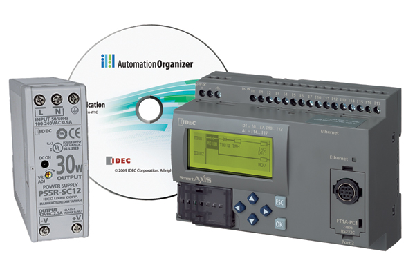 SmartAXIS Starter Kit 24I/O DC  with display/keypad, USB cable, 30W PS and software [KIT-SMART-24-HDC]