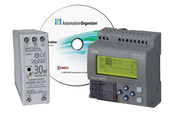 SmartAXIS Starter Kit 12I/O DC with display/keypad, USB cable, 30W PS and software [KIT-SMART-12-HDC]