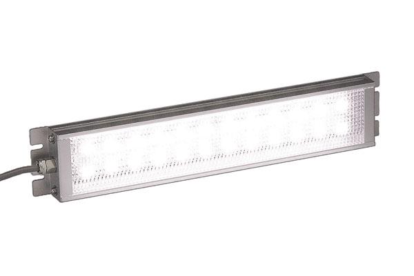 LED Illuminated Light Strip, 24V DC, Cool White, Clear lens, Side  connection, 300mm, Array is 12 columns, 2 rows